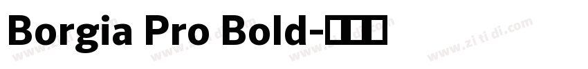 Borgia Pro Bold字体转换